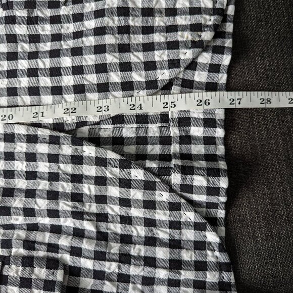 Escada Checked Black and White Seersucker 100% Cotton Blazer - Picture 11 of 16